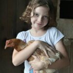 Addie and hen