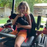 Addie and hen