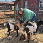Mom loving on the goats